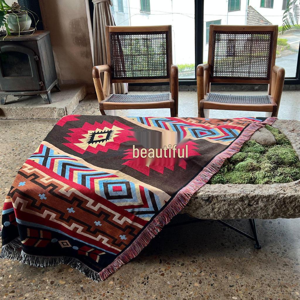 Bohemian Multifunctional Throw: Outdoor Camping, Picnic, & Sofa Blanket in Ins Style