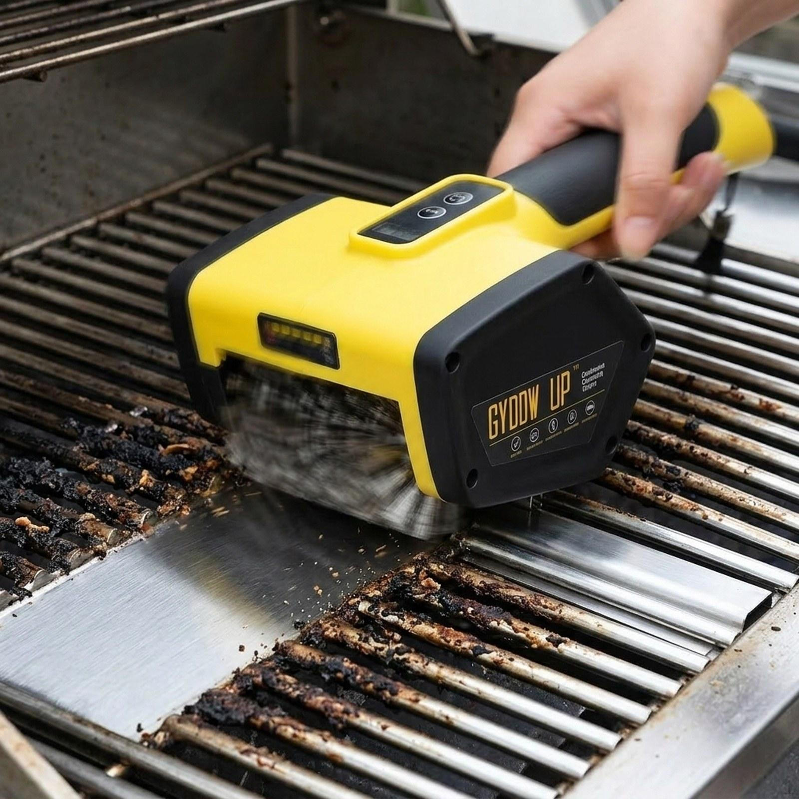 

Electric Grill Brush Gift Barbecue Cleaner for Garden Camping жёлтый