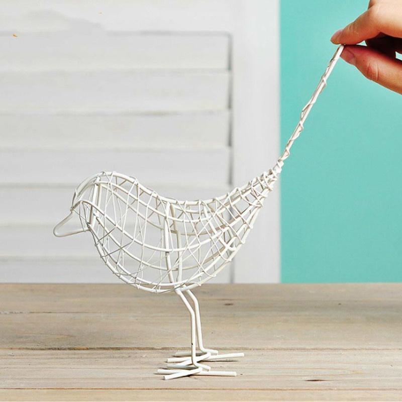 1PCS Fashionable Metal Wire Iron Bird Craft Iron Wire Bird Beautiful Decoration Gift Office Desktop