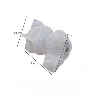 Silikonform für Kerzen, Motiv: Lächelnder Teddybär, 3D-Tierseife, Harz, Bastelset, Gipsherstellung, handgefertigt, Eiswürfelform, Heimdekoration, Geschenk