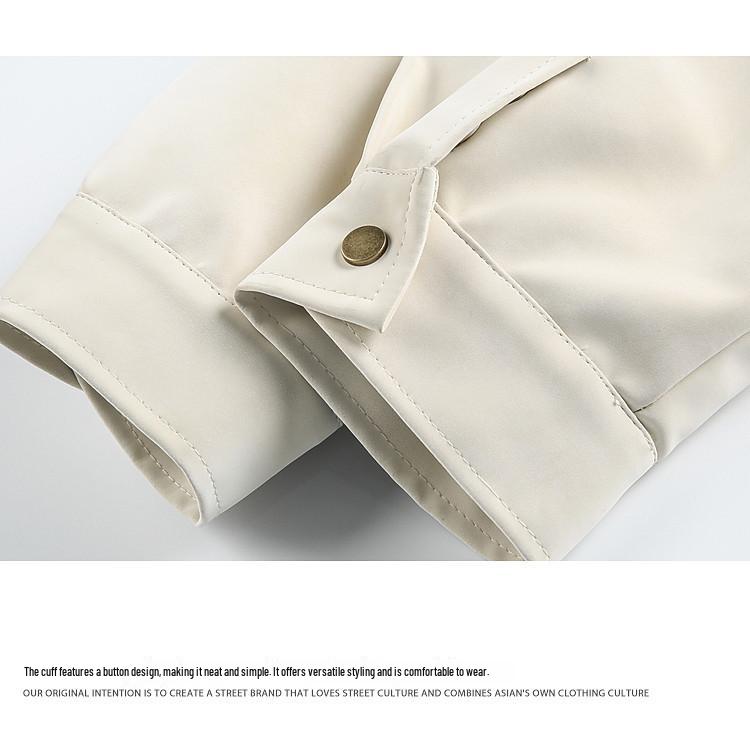 Harrington Herren Winter Baumwoll- und Lederjacke: Verdickte, Warme, Samtgefütterte Oberbekleidung mit Stehkragen