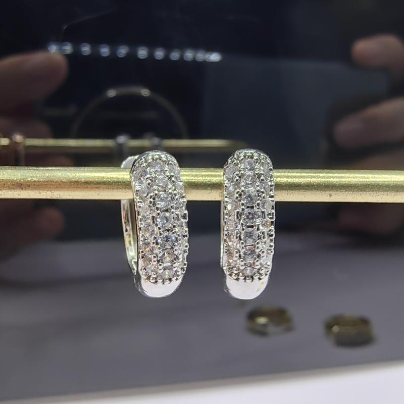 

Цвет розового золота, инкрустированные цирконом, блестящие серьги, женская пряжка для ушей серебряный