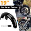 Gloss Black Wrap Front Fender Mudguard 19" 21" 23" For Harley Touring Electra Street Glide Road King Ultra Baggers