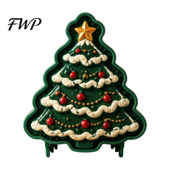 Strumenti per Dolci Pan di Zenzero Festivo Stampo Mini Torta di Natale, Stampi a Pressione per Impasto Pressato a Mano Fatto in Casa 3D in Rilievo, Riutilizzabili per DIY per