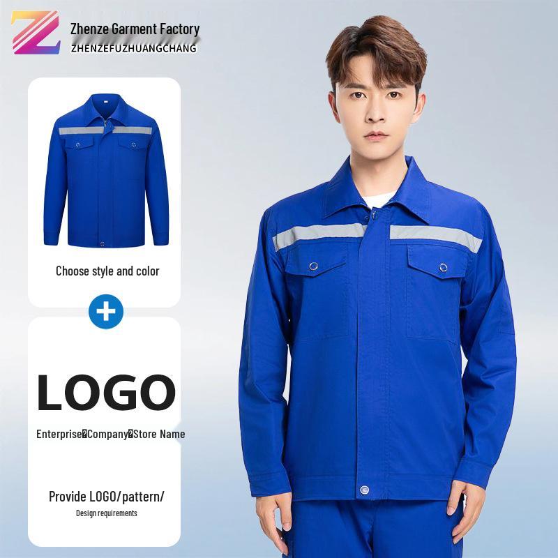 Summer Reflective Polyester Cotton Workwear Set for Men and Women