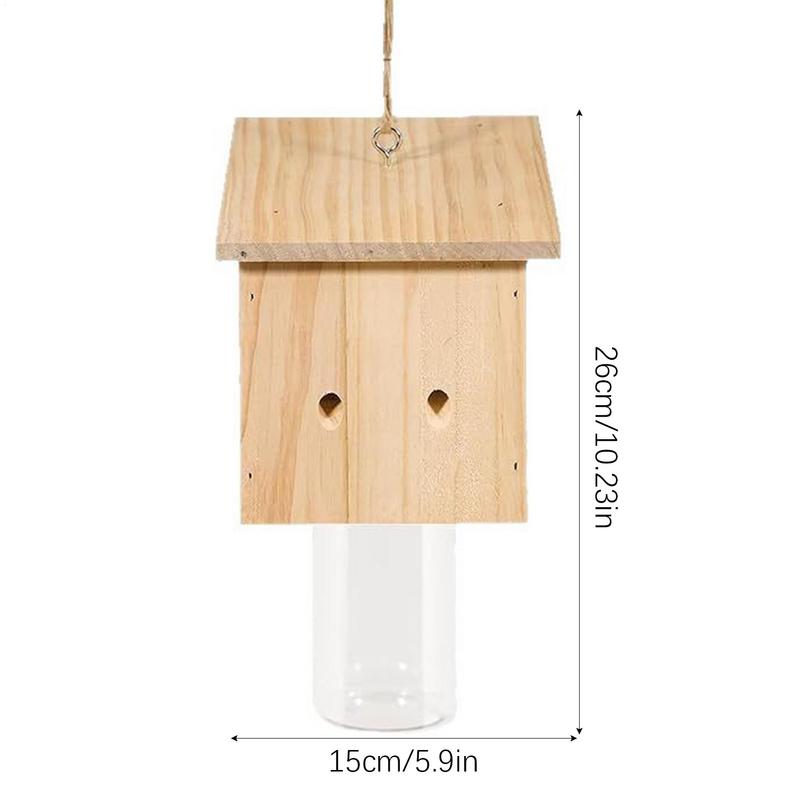 Wood Bee Trap Nature Hangable Wood Carpenter Bee Traps Outdoor Nature Rustic Catching Device For Outdoor Orchard Farm Garden
