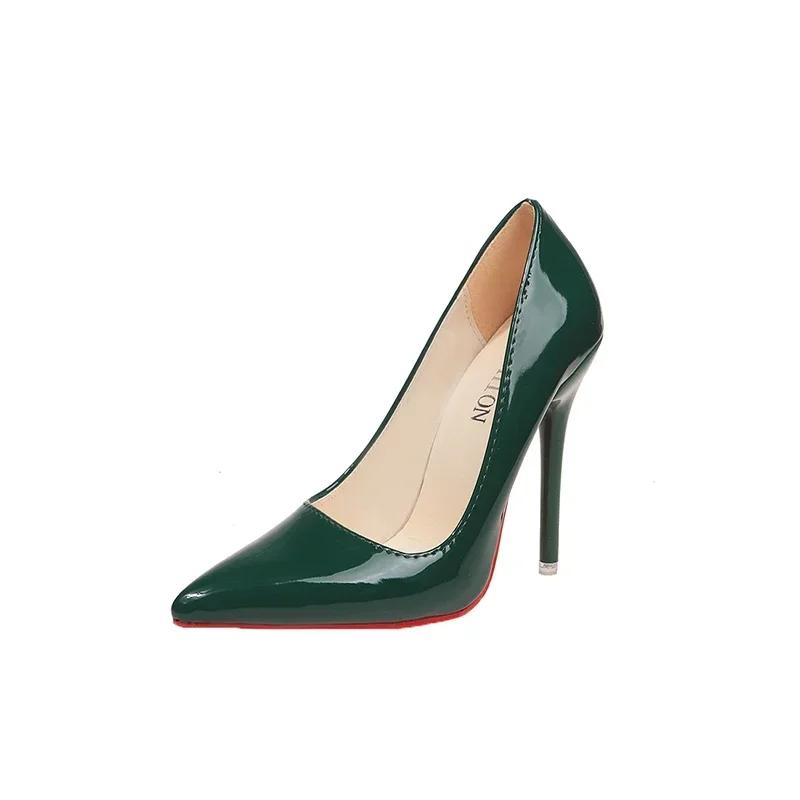 Vysoké podpatky Svatba Červené Fialové Podpatky Svatební Boty Špičatý Jehlový Podpatek Klasické Černé Červené Vysoké Podpatky Červená Fialová