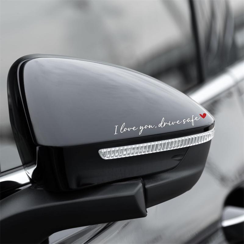 I Love You Drive Safe Car Mirror Stickers Affectionate Reminder Heartfelt Safety Reminder For Women Drivers Car Interior Sticker