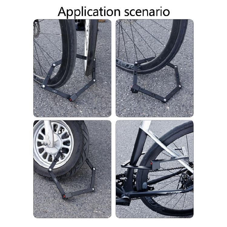 Bike Security Lock Compacts Zincs Alloy Construction For Motorcycles Scooter Weather Resistant Foldable Bicycles Lock