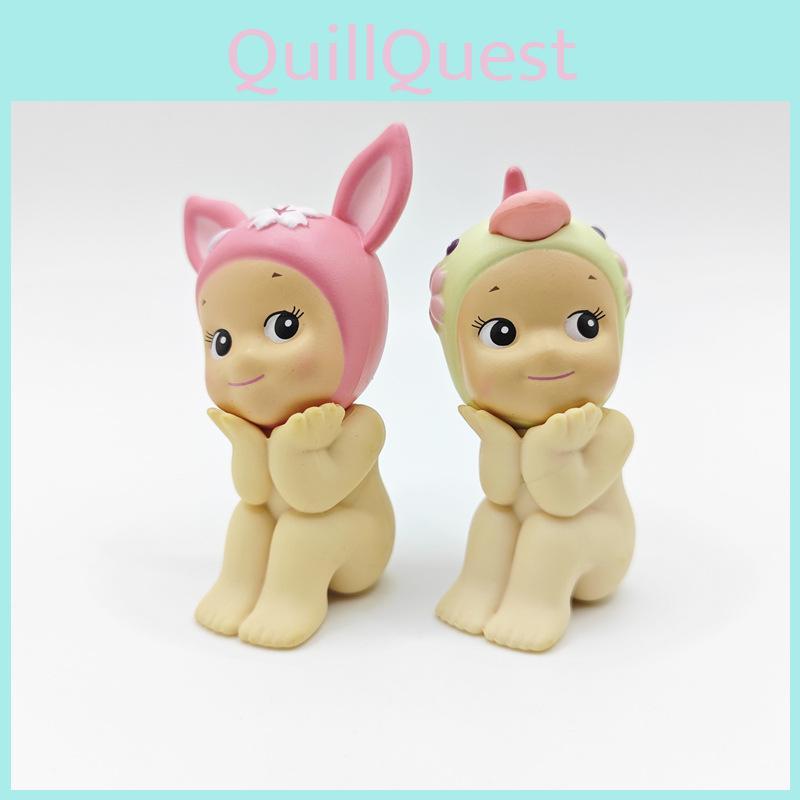 Pvc Angel Figurine Sakura Series Sitting Spring Cherry Blossom Toy Model Collectible Gift For Kids