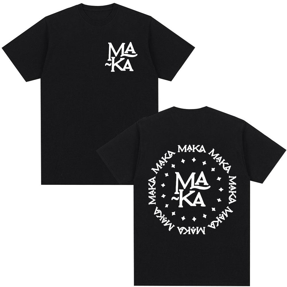 Rapper Maka Aura 2025 Tour Merch T Shirts Men Women Fashion Vintage Street Tshirt Casual Cotton Short Sleeve T Shirt Streetwear