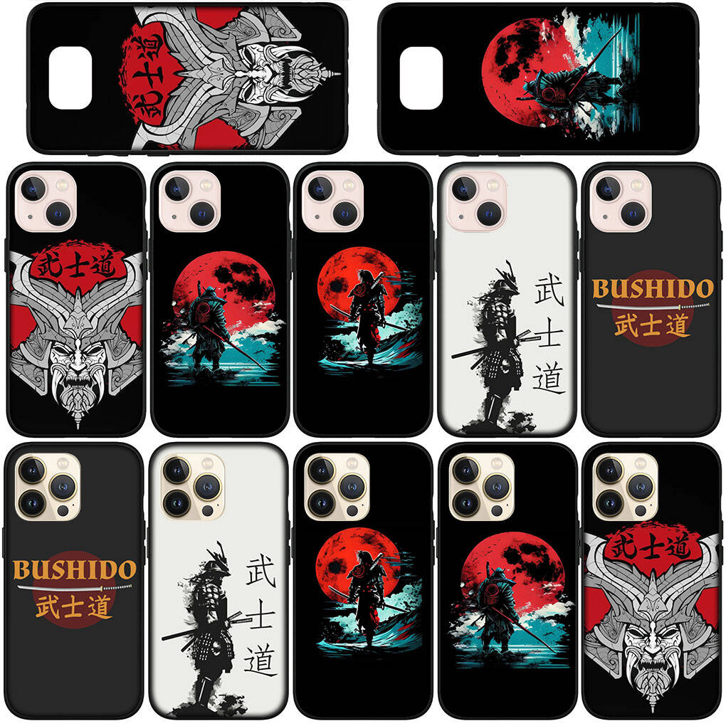 Phone Case for iPhone 17 16 15 Plus X XR 16E Huawei P30 P20 Lite Redmi Note 14 12 11 13 Pro Max OPPO A60 A80 A40 A18 A38 A17 A54 Bushido Samurai Cover