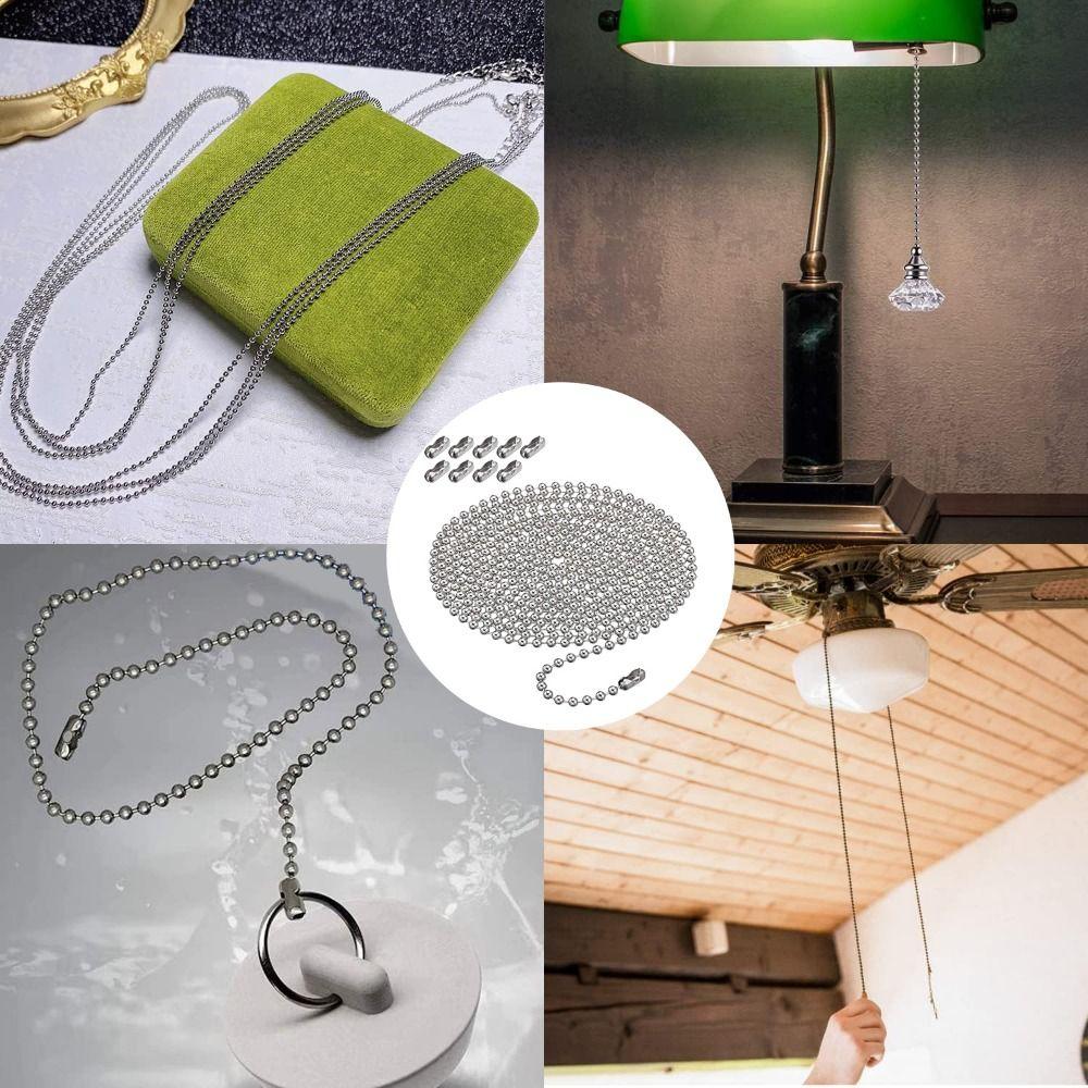 DIY Ceiling Fan Pull Chain 3m Long Length Fan Pull Chain Extension Bead Link Chain  Dog Tag