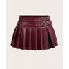 Sexy Pleated Mini Skirt Women Versatile Split Hem Streetwear Dating Party Dance