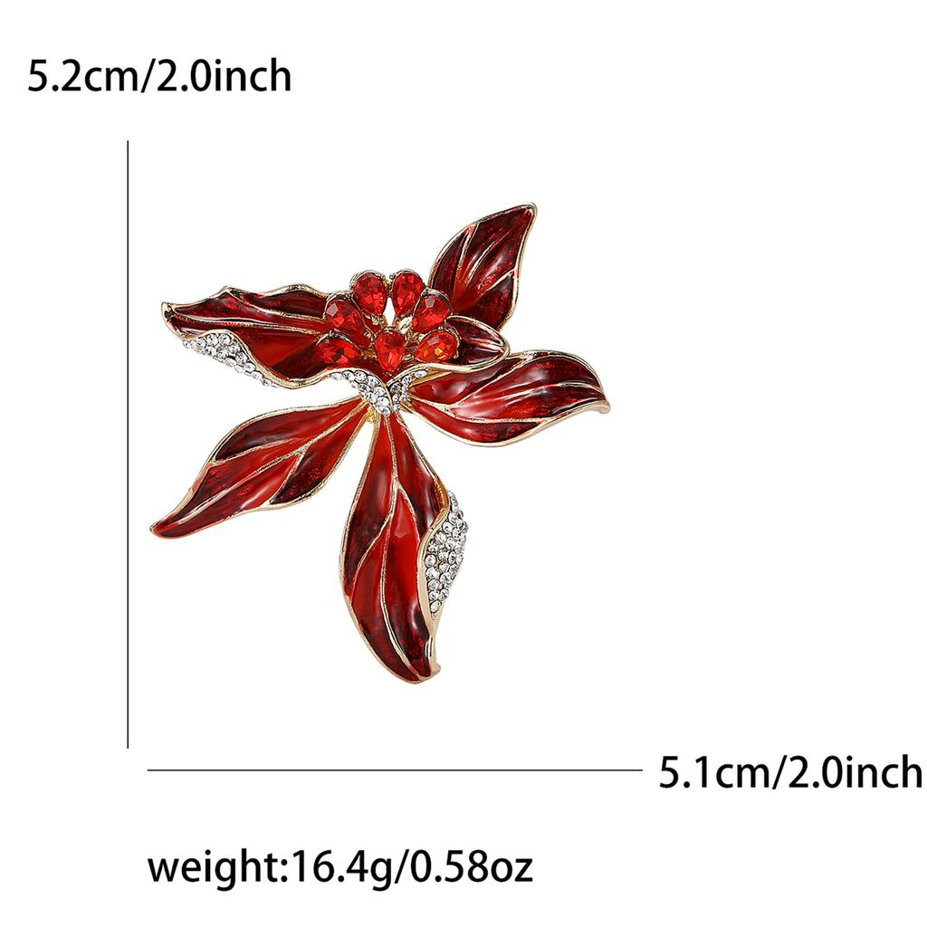 Atmospheric Alloy Enamel Iris Brooch Fashion Temperament Women'S Suit Coat Corsage Jewelry Pin