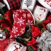Christmas gift wrapping ribbon, DIY handmade satin bow tie ribbon,perfect for flower garlands, banners,Christmas,Thanksgiving