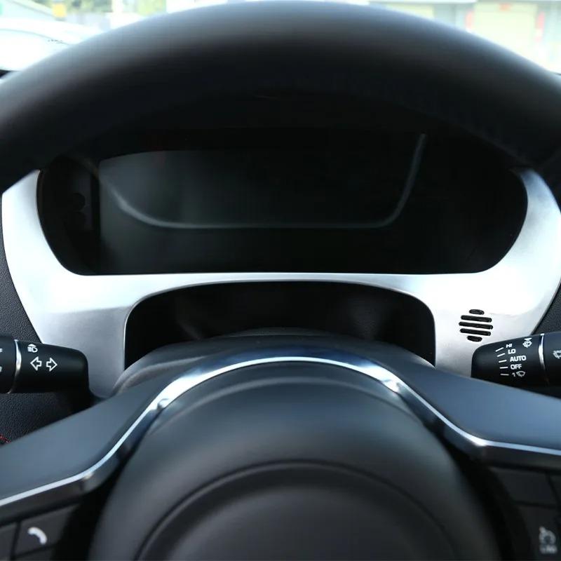For Jaguar F-Pace F Pace X761 2015-2019 ABS Silver Car Dashboard Frame Cover Trim Sticker Interior Car Accessories