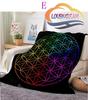 Sacred Planet Geometry Atomite Flower of Life Flannel Warm and Soft Plush Sofa Bed Blanket throw blanket   for picnic