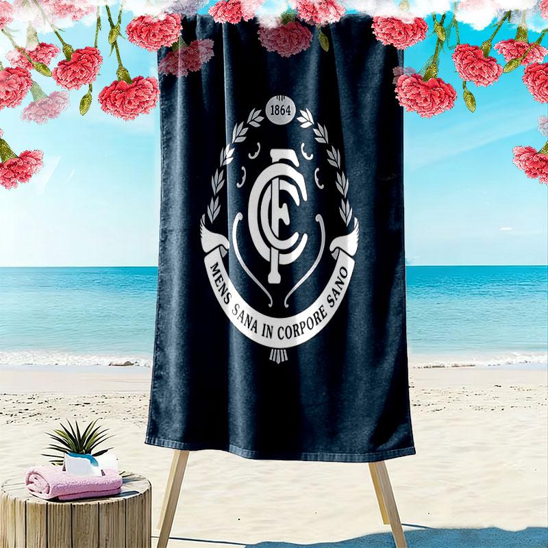 Carlton Power Print Beach Towel, Large Soft Quick Dry Towel for Beach Camping Swimming