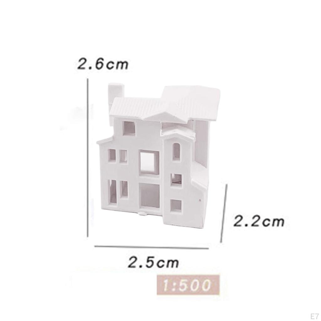 1/500 Dollhouse Miniature Unpainted House Parking Street Railway Landscape Trains Train Scenes