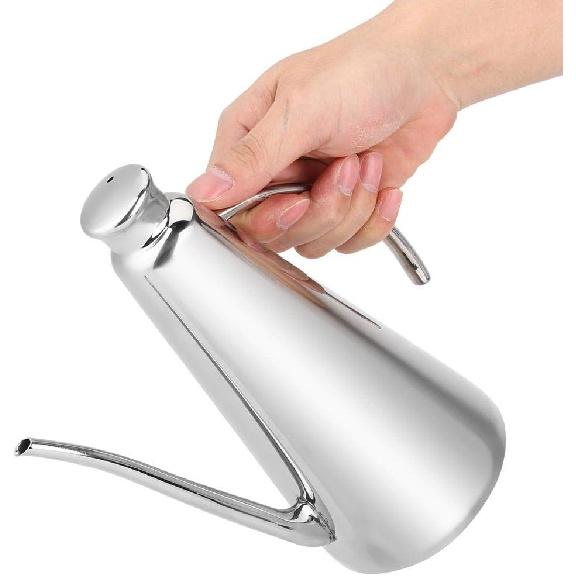 Oil Bottle Dispenser Household Large Capacity Stainless Steel Olive Oil Pot Dispenser Sauce Vinegar Bottle Pot (850ml/28.74oz)