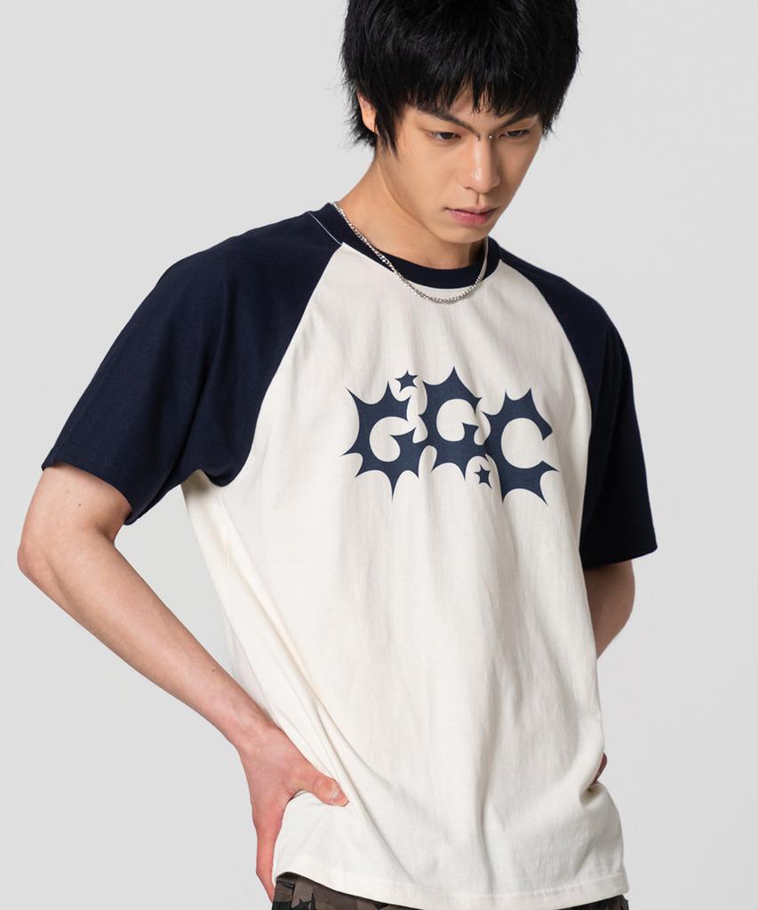 Geuleigaijeukeulleob 2-Type Raglan Color Block Ggc Logo T-Shirt Navy