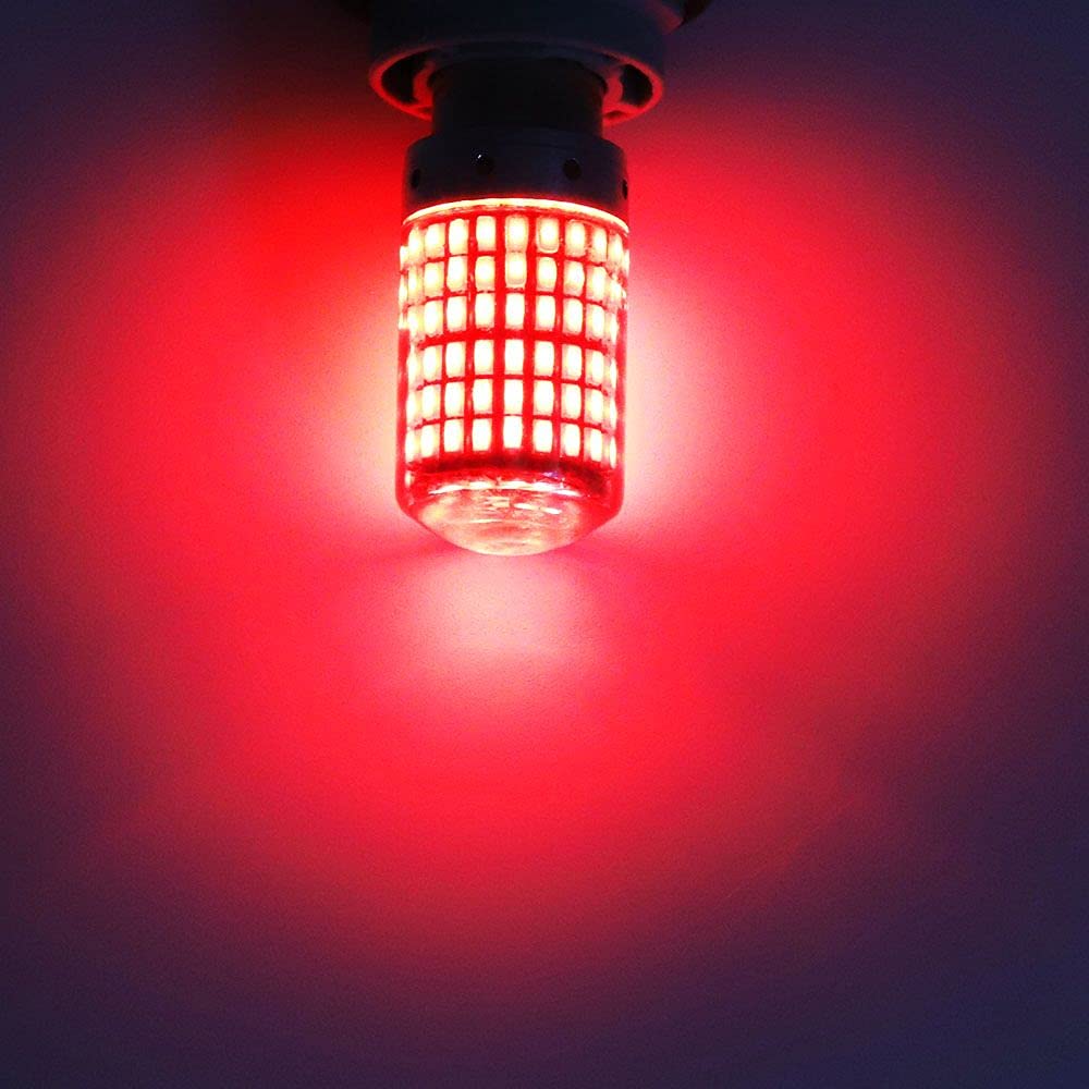 X-STYLE S25 Einzel 1156 BA15S Stiftwinkel 180° Rot P21W 144 Reihe 3014SMD