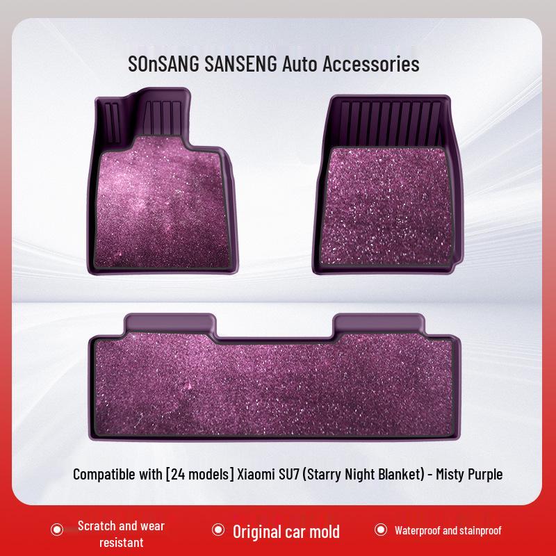 Custom TPE Car Floor Mats for Xiaomi SU7/SU7 Pro/Max - Five-Seater Interior Upgrade