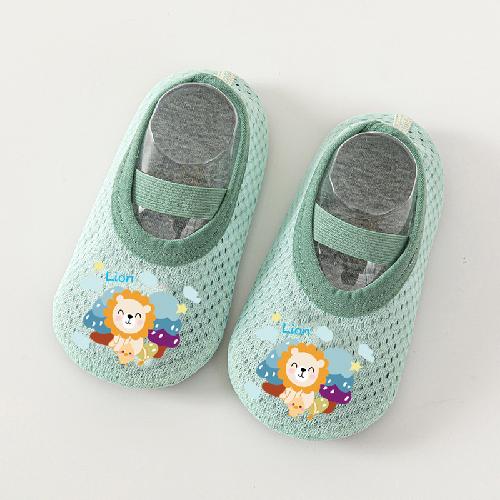 Summer men's and women's baby floor socks, children's mesh breathable cartoon baby shoes and socks, cool toddler indoor shoes