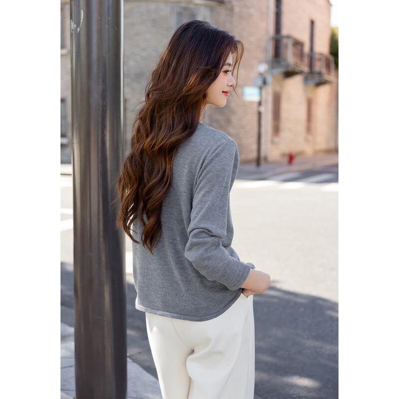 ITISF4 Women's Slimming Faux Two-Piece Knit Top