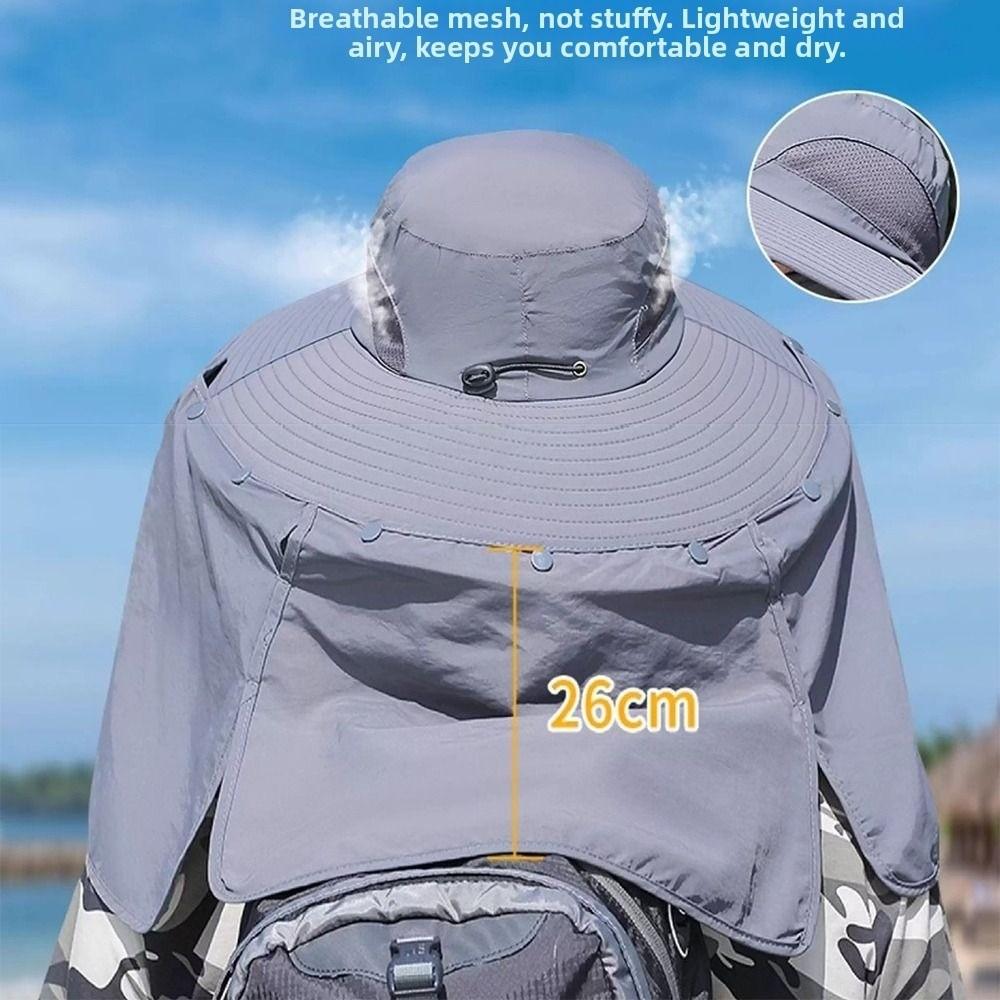 UV Protection Sun Protection Hat Breathable Face Covering Sunhat Casual Women Fisherman Hat  Summer