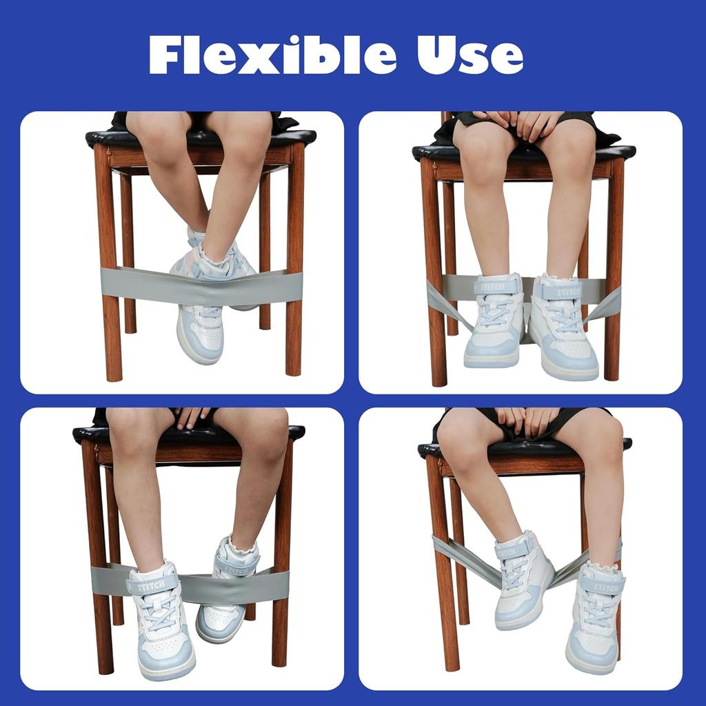 6 PCS Chair Bands With Fidgety Feet Colorful Chair Fidget Bands Desks Stretch Foot Band for ADHD Sensory Flexible Band Classroom Home Chair Fidget