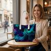 Galaxy Swirl Pattern Fashion Top Handle Casual Tote Bag for Daily Use