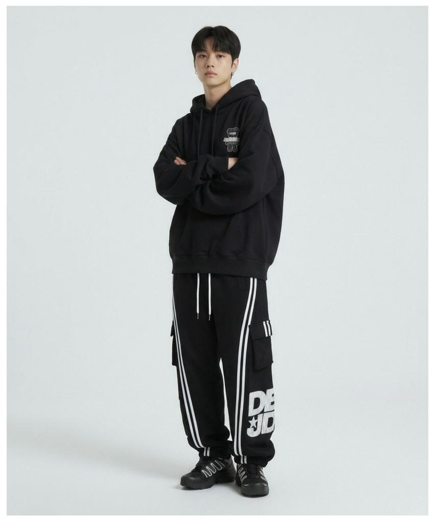 DOUBLE JD 2-Stripe Balloon Jogger Pants
