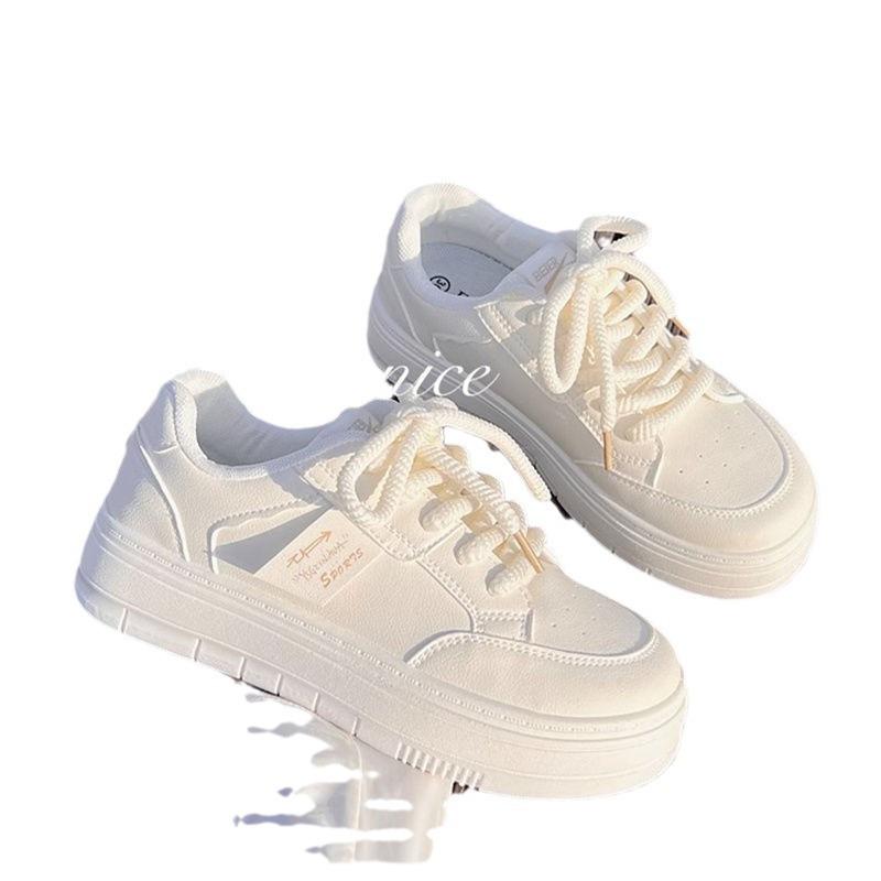 Thick-soled Muffin Bottom Trend Wear-resistant Heightening Ulzzang Little White Shoes Casual Shoes Dad Shoes Thick-soled Sports Shoes Women