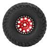 4 Pcs 1.9 Inch RC Rubber Tire with Red Aluminum Alloy Wheel Hub for RC Car Spare Part Repair Accessories