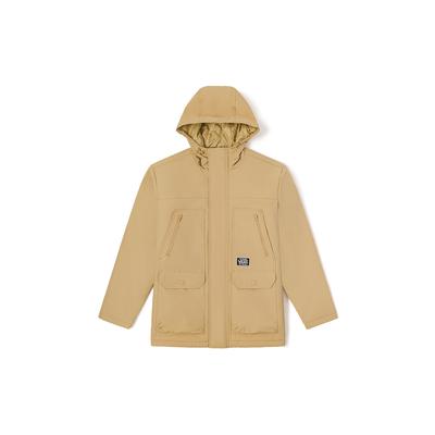 Casual Long Sleeve Solid Color Hooded Cotton Jacket Men Jackets Khaki VN000914YUU