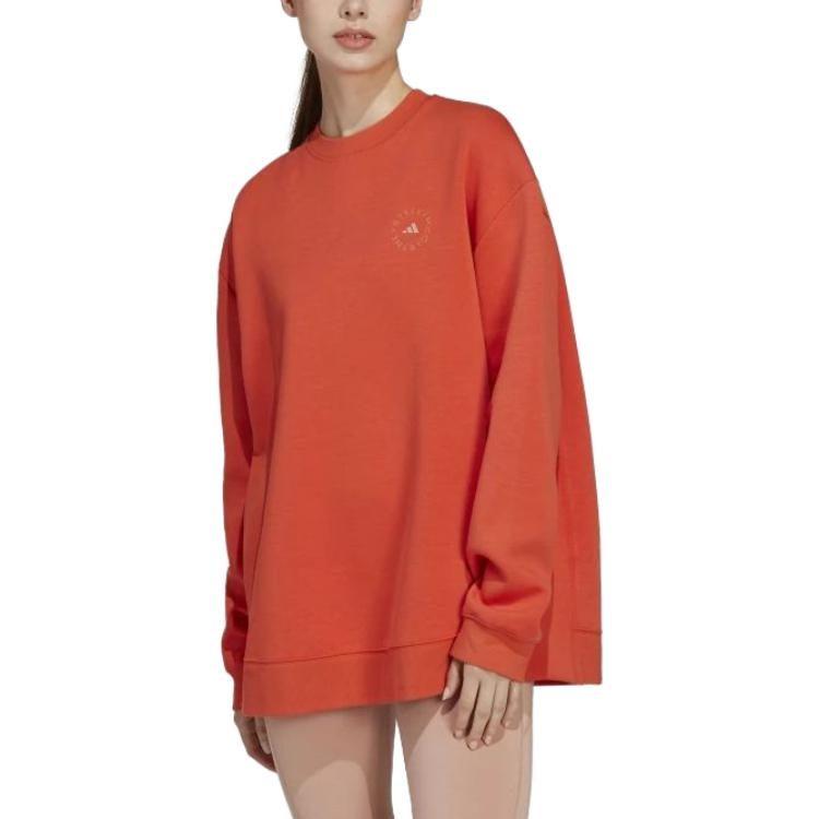 Adidas Solid Color Sweatshirt Women's Orange Red HR2199