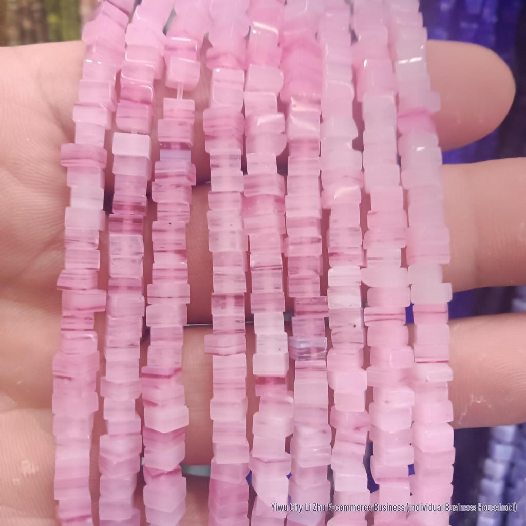 3x4mm Nepal Lampwork Quadratische Perlen für DIY Schmuckherstellung