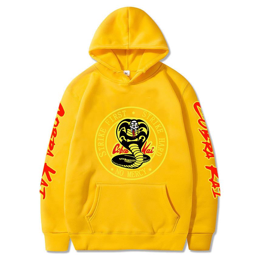 

Мужской свитер с капюшоном и принтом кобры 3XL