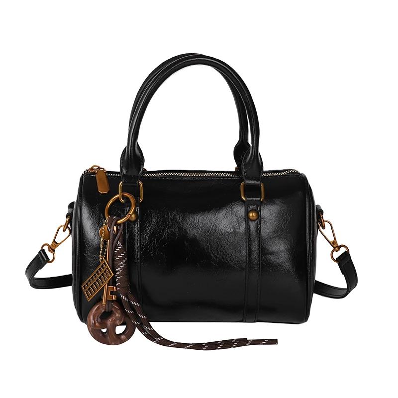 

Маленькая портативная сумка премиум-класса с диагональным крестом винтажная сумка Boston Bag