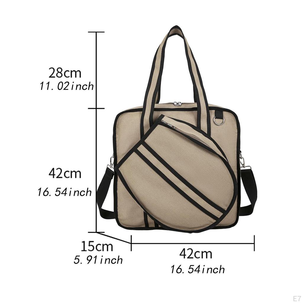 Tennis Bag Badminton Racket Sports Professional Fitness Beginners Outdoor with Zipper Large