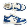 Excellent PRADA Low Cut Sneakers Triangle Logo Triangle Plate Blue 5 2EE364 Used