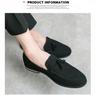 Plus Size Men's Round Toe Leather Slip-On Loafers - Solid Color Retro Moccasins