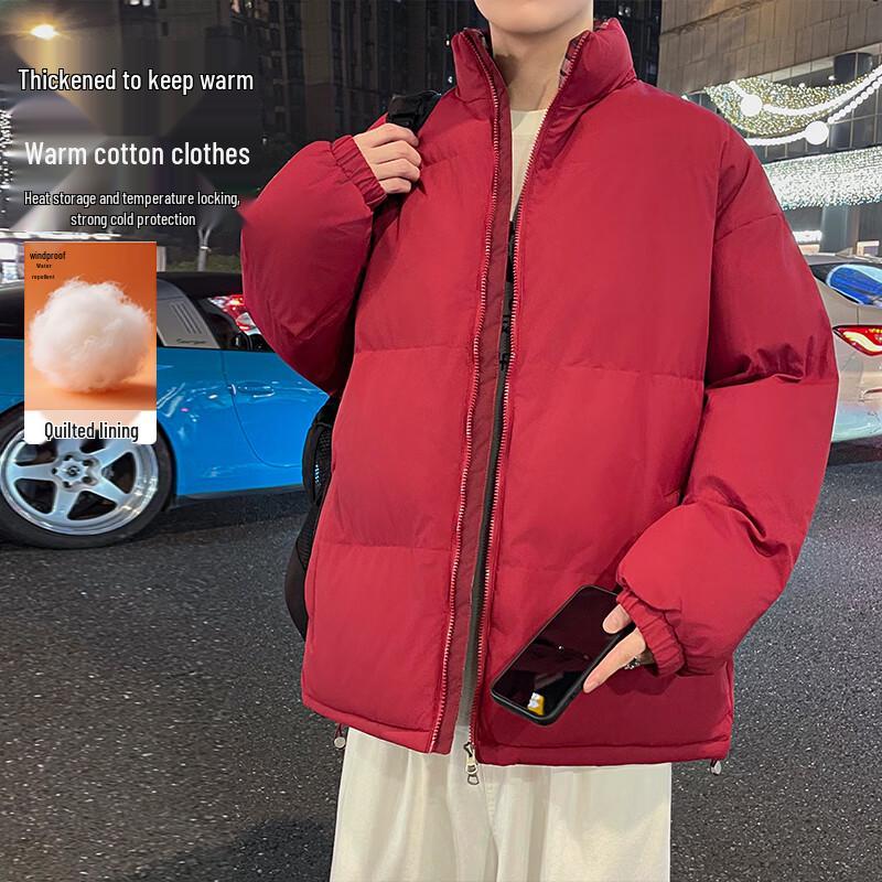 

VUUG Men s Stand Collar Padded Winter Jacket L