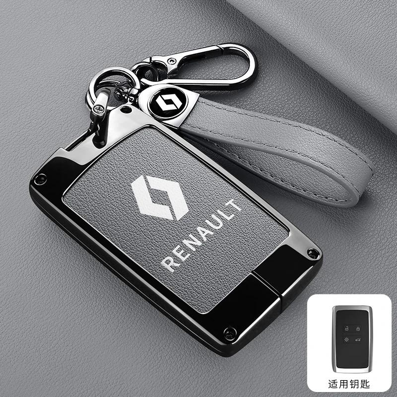 Hub Caps New Leather Car Remote Key Case Cover For Renault Koleos Captur Kadjar Megane Clio Talisman Scenic Arkana Zoe For Dacia
