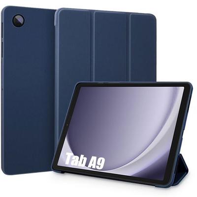Protective Case - E.F.Connection - for Samsung Galaxy Tab A9 / A11 - Shockproof - Foldable Stand - Navy Blue