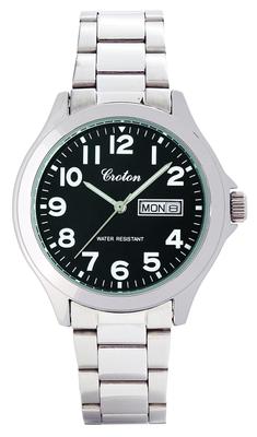 [Croton] Croton Day Date 3 Hand Watch RT-179M-04 Men's Silver