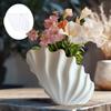 Shell shaped vase resin silicone mold fan leaf conch pen holder concrete mould conch shells palm leaf flower vase gypsum molds