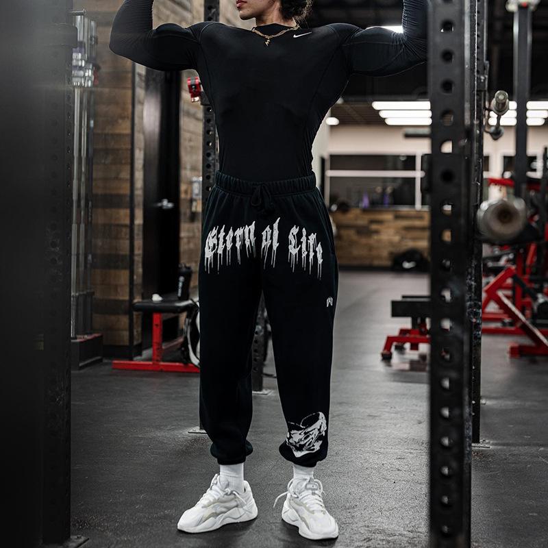

Spring Men s Sweatpants Long Sports Leisure Training Pants Gym Man Pants XXL чорний